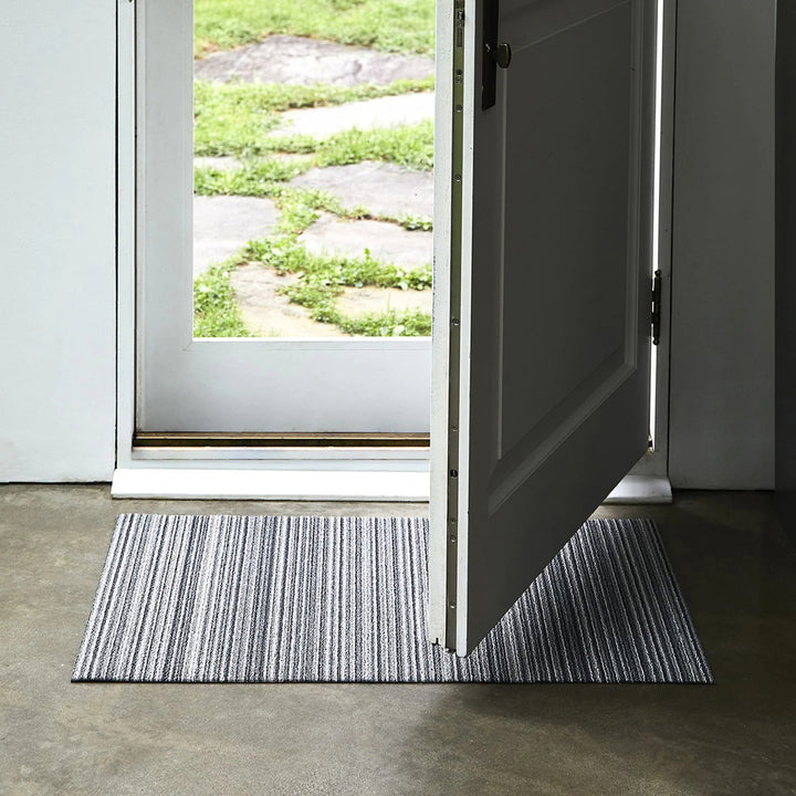 chilewich | shag doormat 46x71cm (18x28") | skinny stripe shadow