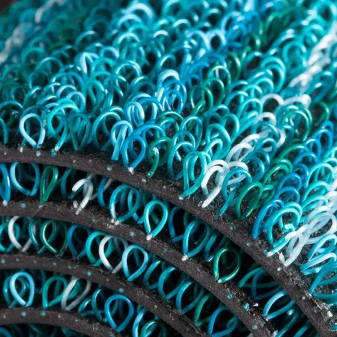 chilewich | shag doormat 46x71cm (18x28") | skinny stripe turquoise
