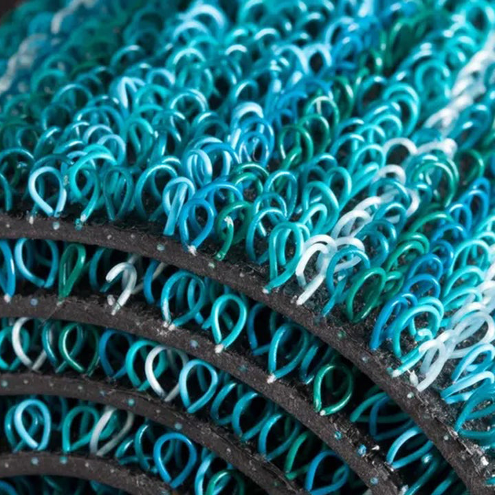 chilewich | shag doormat 46x71cm (18x28") | skinny stripe turquoise