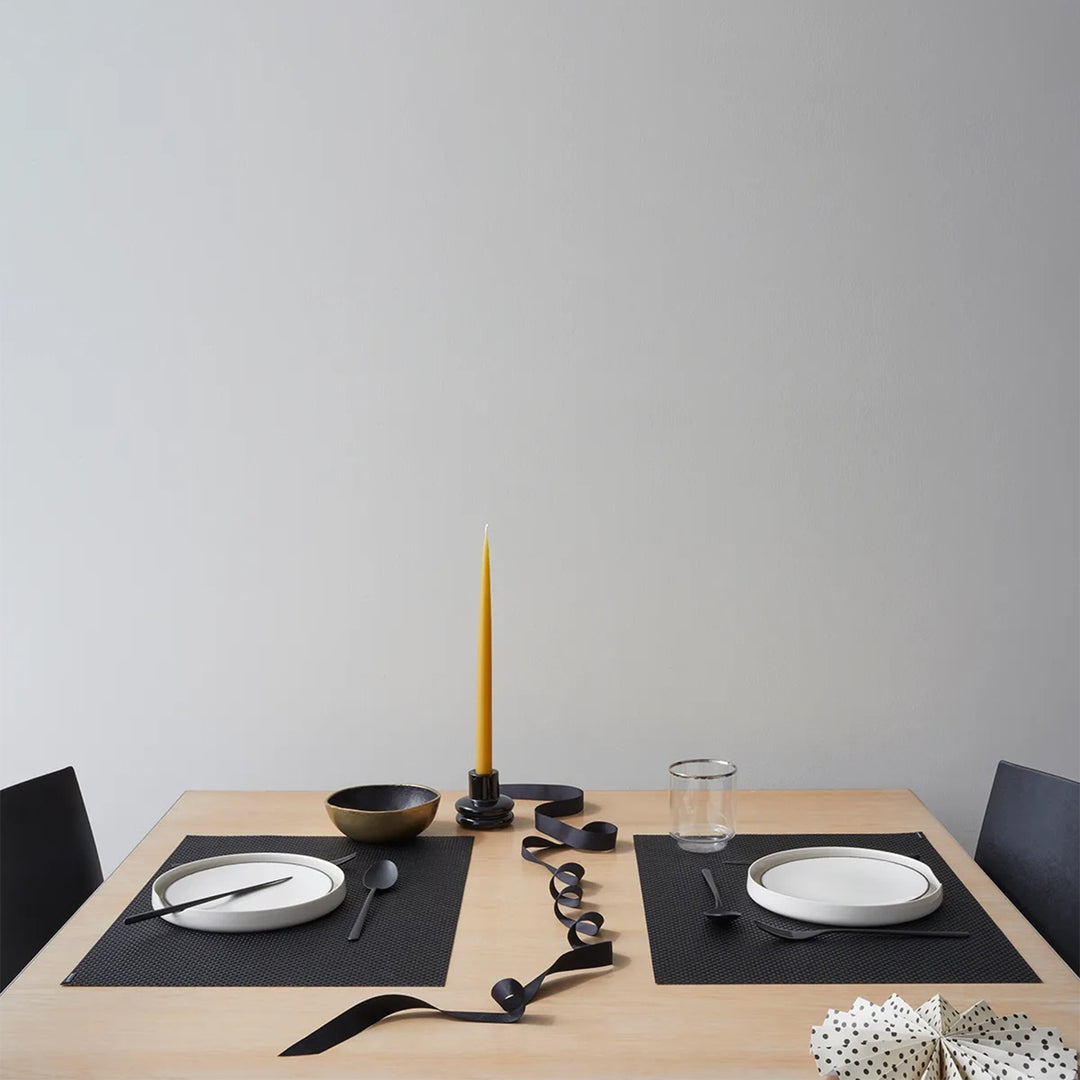 chilewich | placemat rectangle | basketweave black