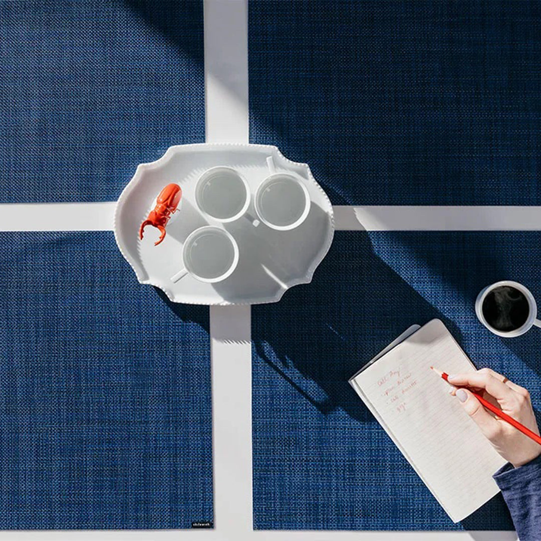 chilewich | placemat rectangle | mini basketweave indigo