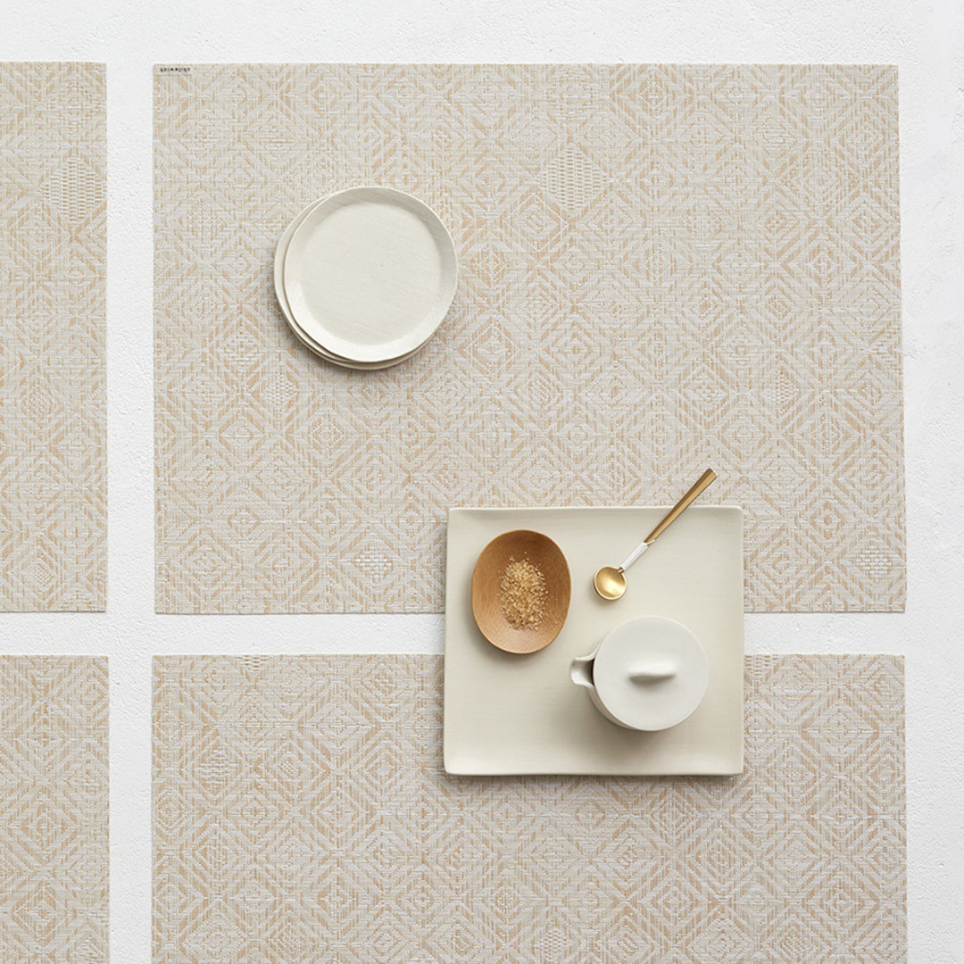chilewich | placemat rectangle | mosaic almond