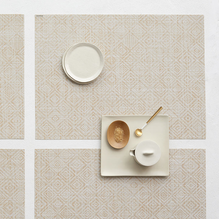 chilewich | placemat rectangle | mosaic almond