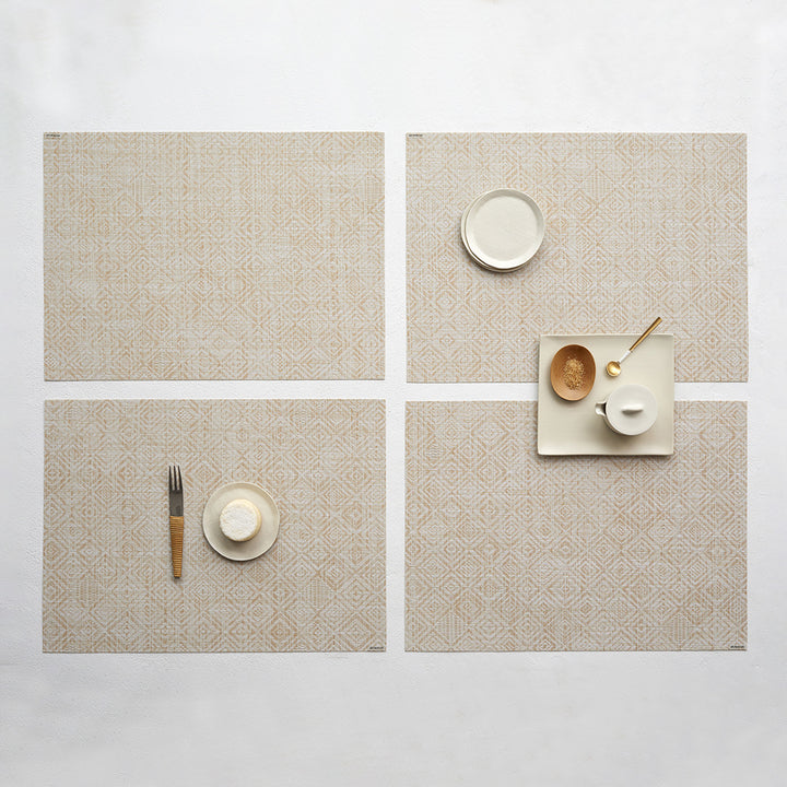 chilewich | placemat rectangle | mosaic almond