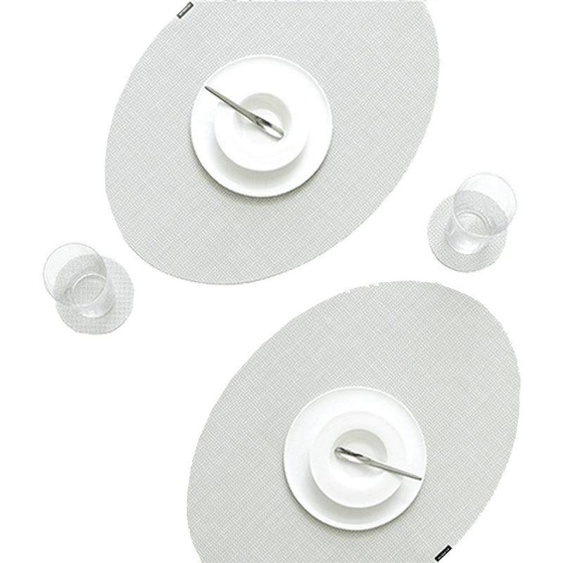 chilewich | placemat on edge set of 2 | mini basketweave ivory - DC