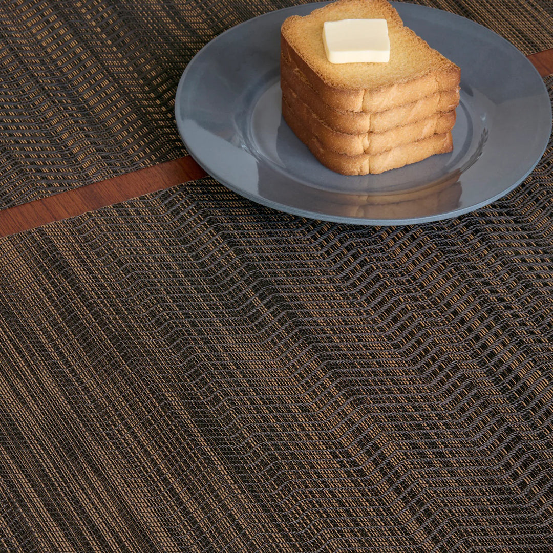 chilewich | placemat rectangle | wave tiger eye