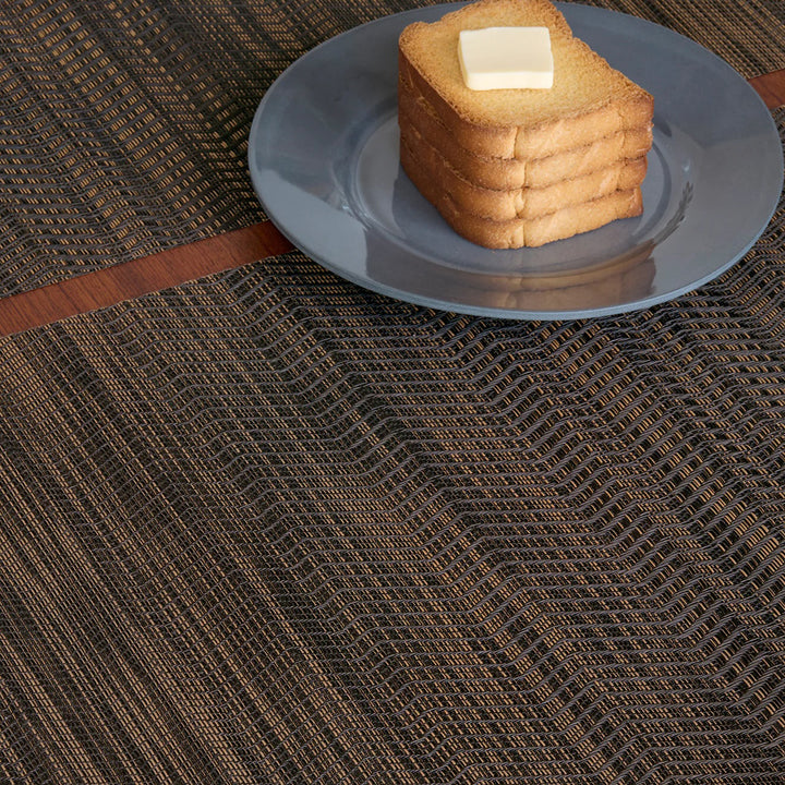 chilewich | placemat rectangle | wave tiger eye