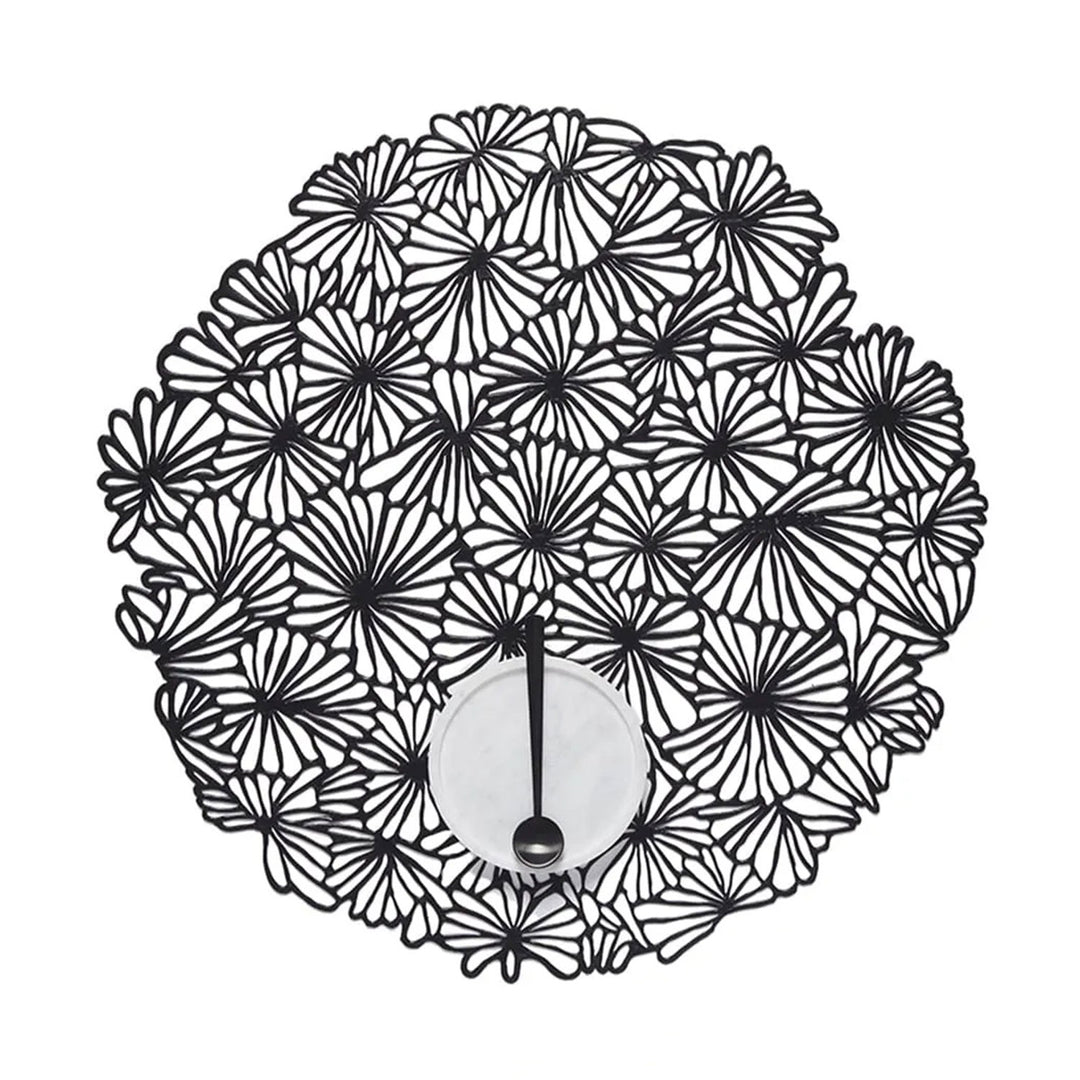 chilewich | placemat round | daisy black