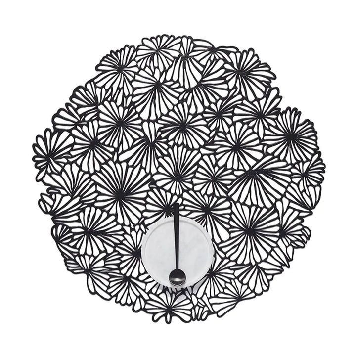 chilewich | placemat round | daisy black