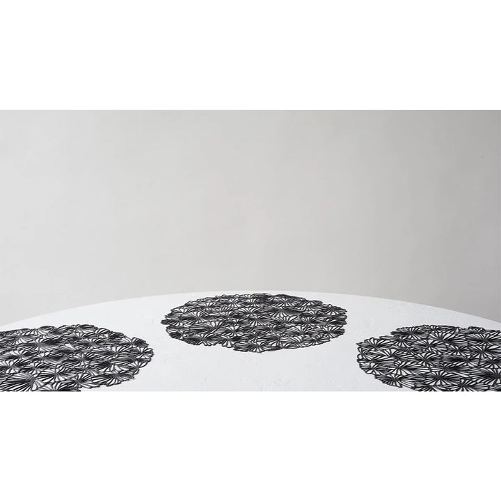 chilewich | placemat round | daisy black