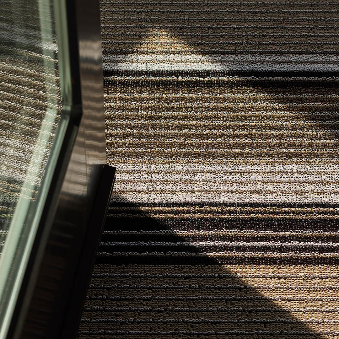 chilewich | doormat 46x71cm (18x28") | pleat stripe oyster