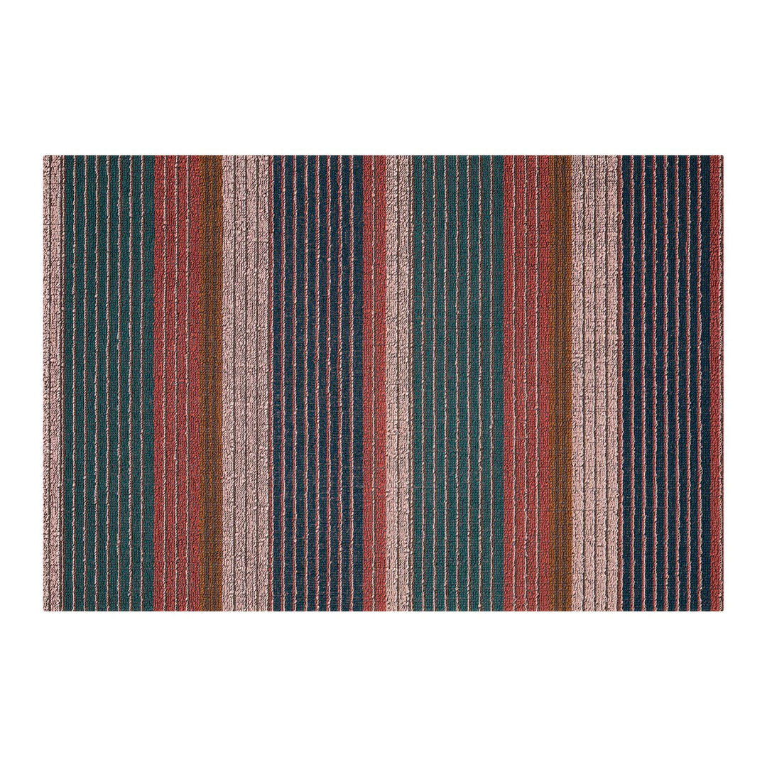 chilewich | shag utility doormat 61x91cm (24x36") | pleat stripe raspberry