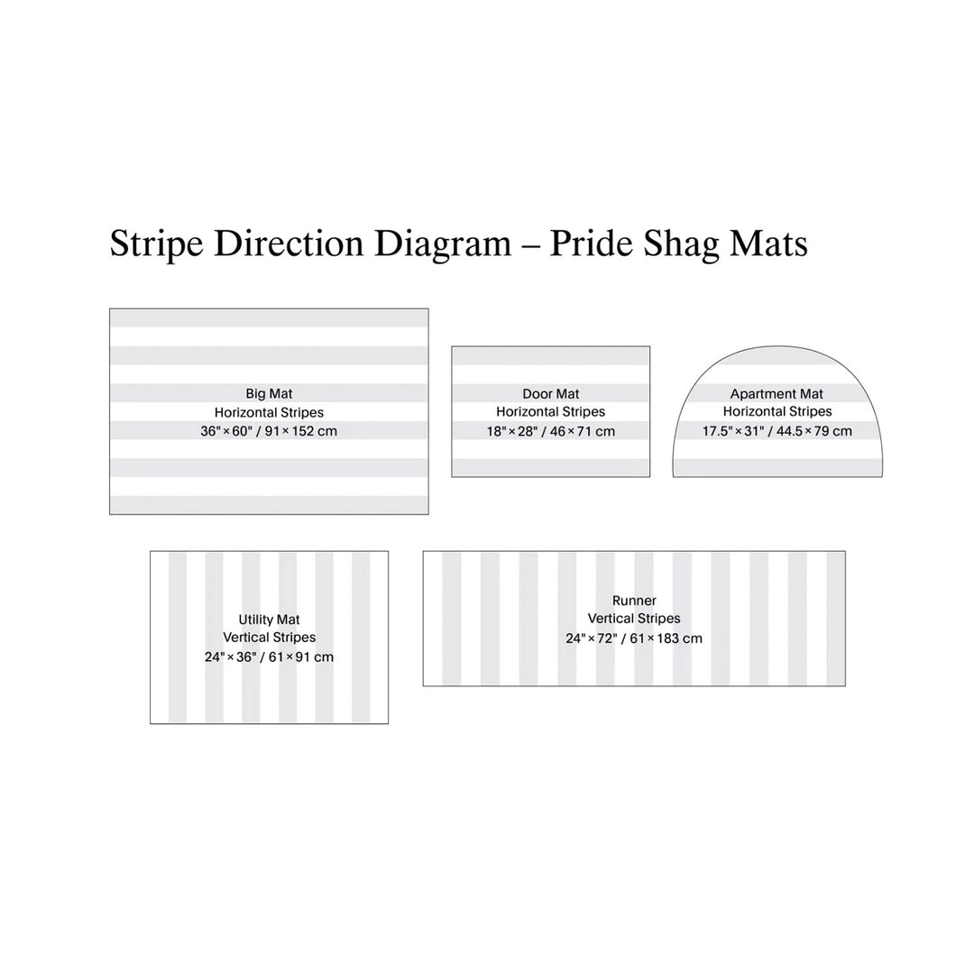 chilewich | runner mat 61x183cm (24x72") | pride stripe rainbow ~ DC