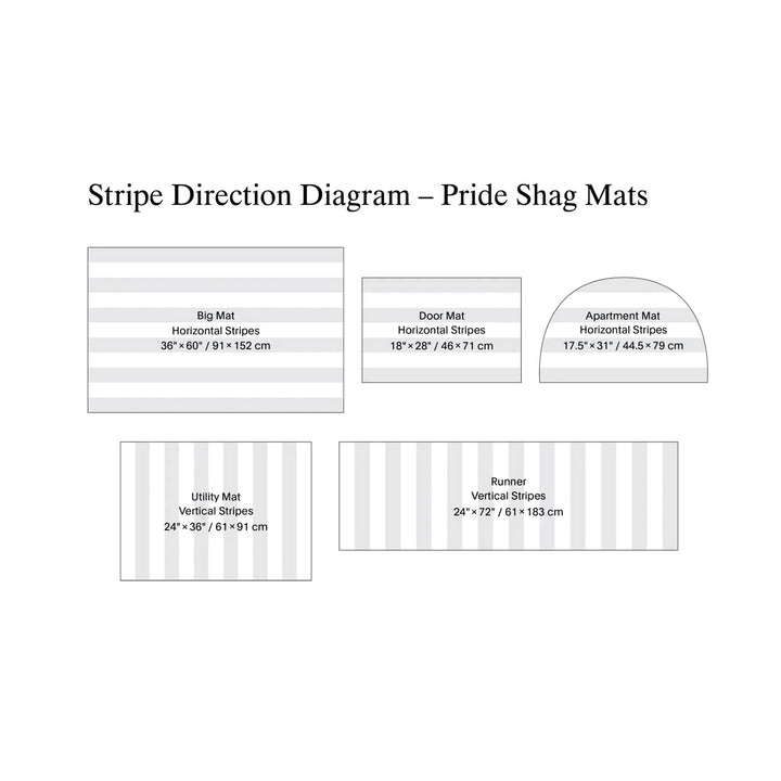 chilewich | runner mat 61x183cm (24x72") | pride stripe rainbow ~ DC