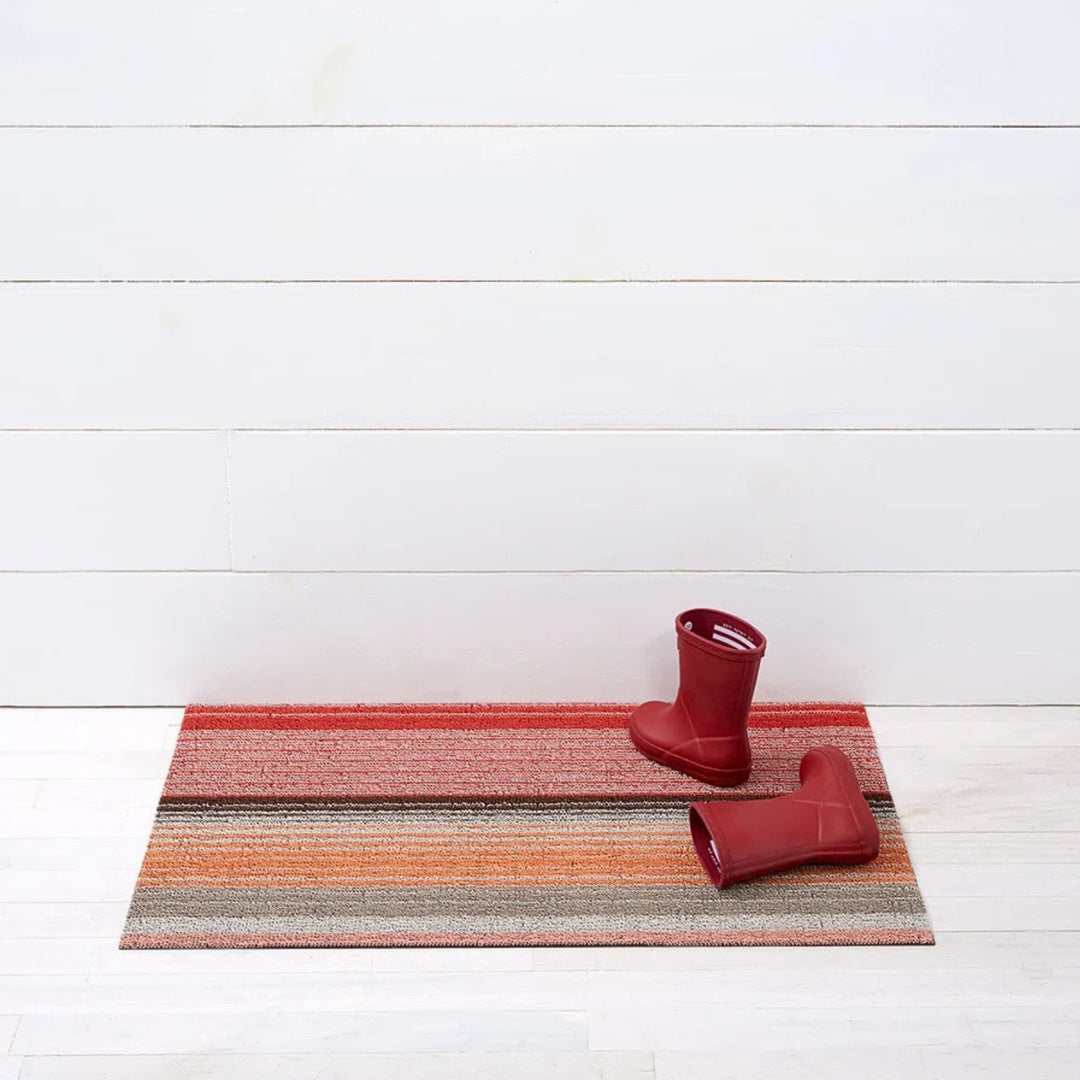 chilewich | shag doormat 46x71cm (18x28") | pop stripe paprika