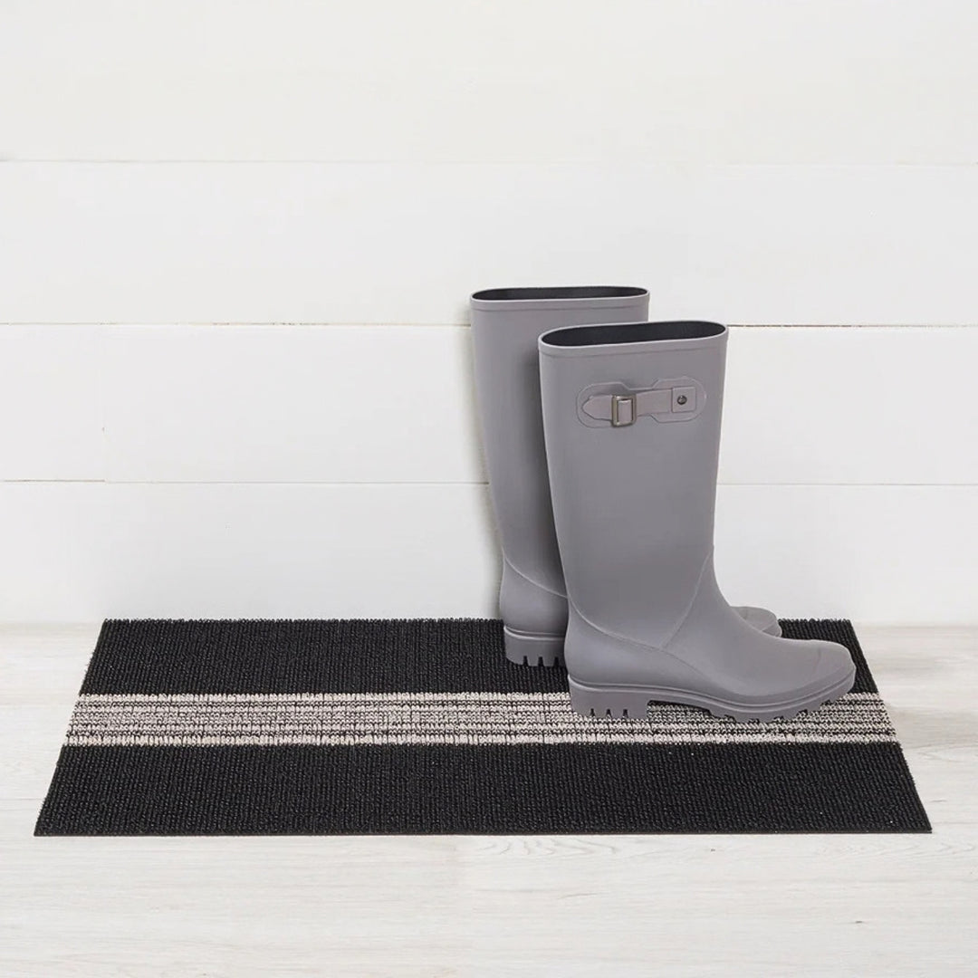 chilewich | shag doormat 46x71cm (18x28") | relay stripe coal