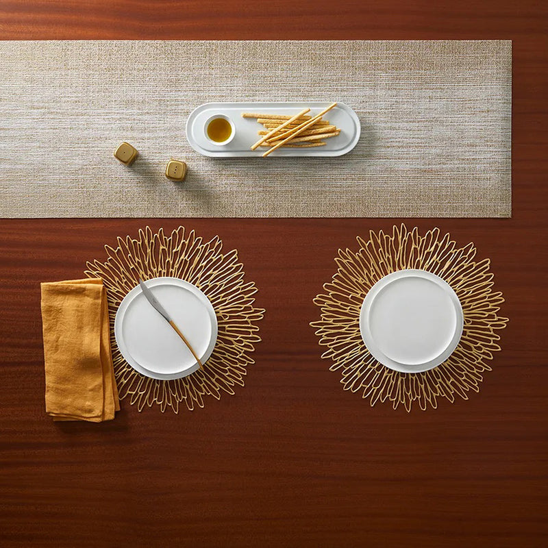chilewich | placemat round | bloom gilded