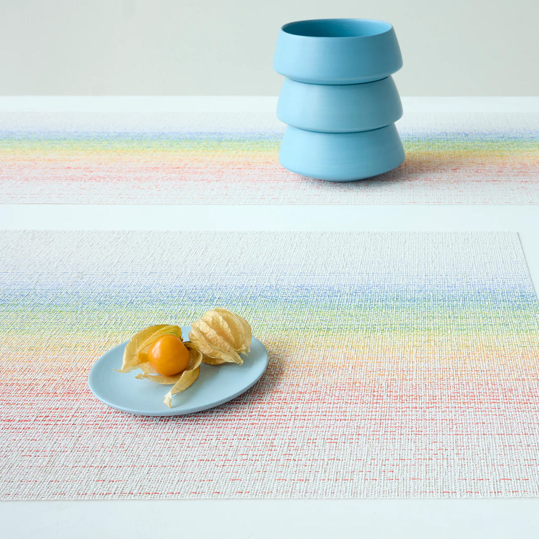 chilewich | placemat rectangle | ombre rainbow