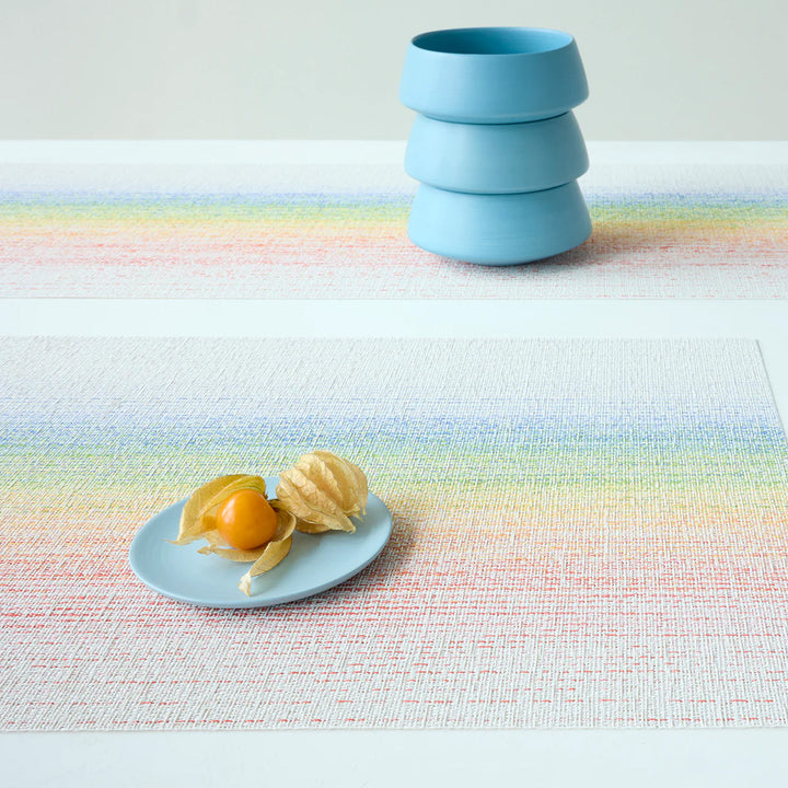 chilewich | placemat rectangle | ombre rainbow