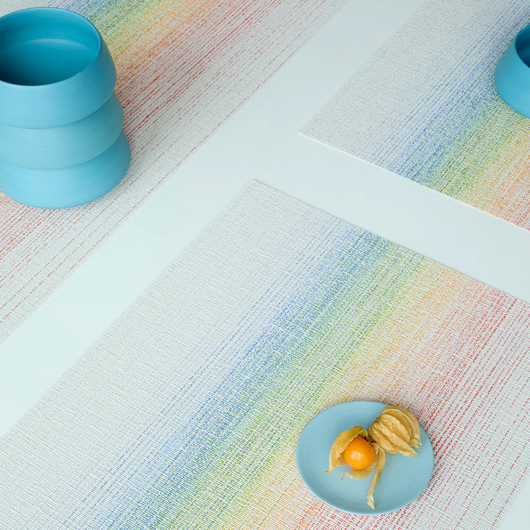 chilewich | placemat rectangle | ombre rainbow