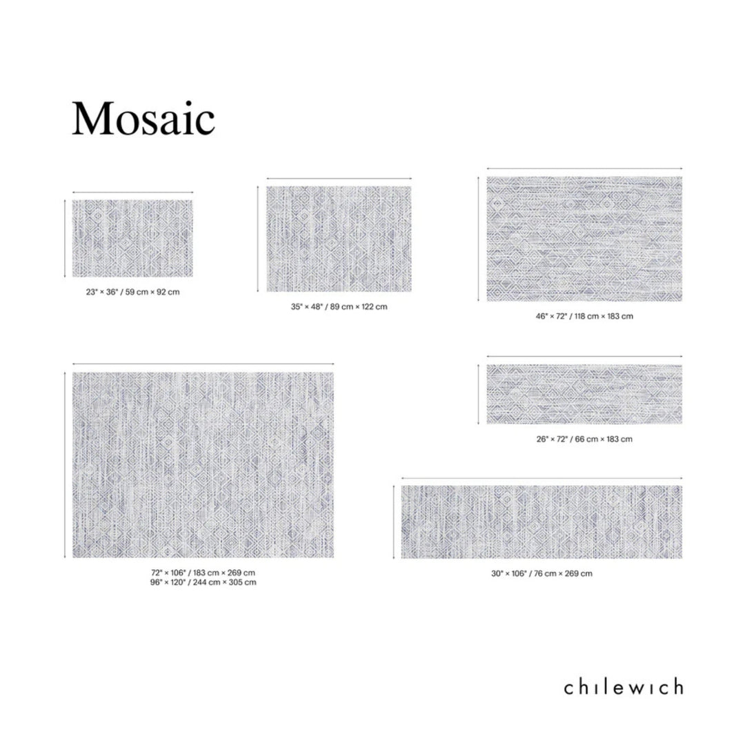 chilewich | woven floormat 89x122cm (35x48") | mosaic blue