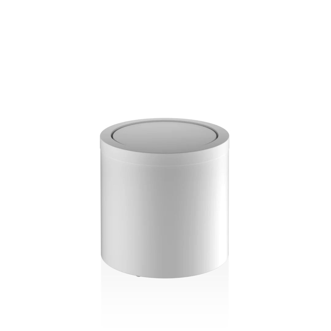 decor walther | BASIC series DW 125 | paper bin with revolving cover | white matt