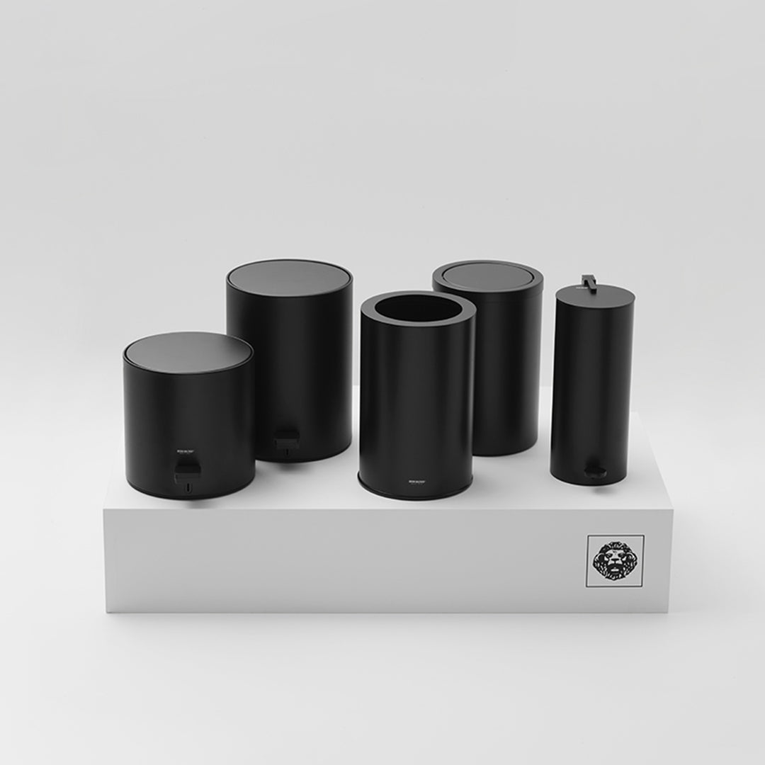 decor walther | BASIC series | bin with revolving cover | matte black