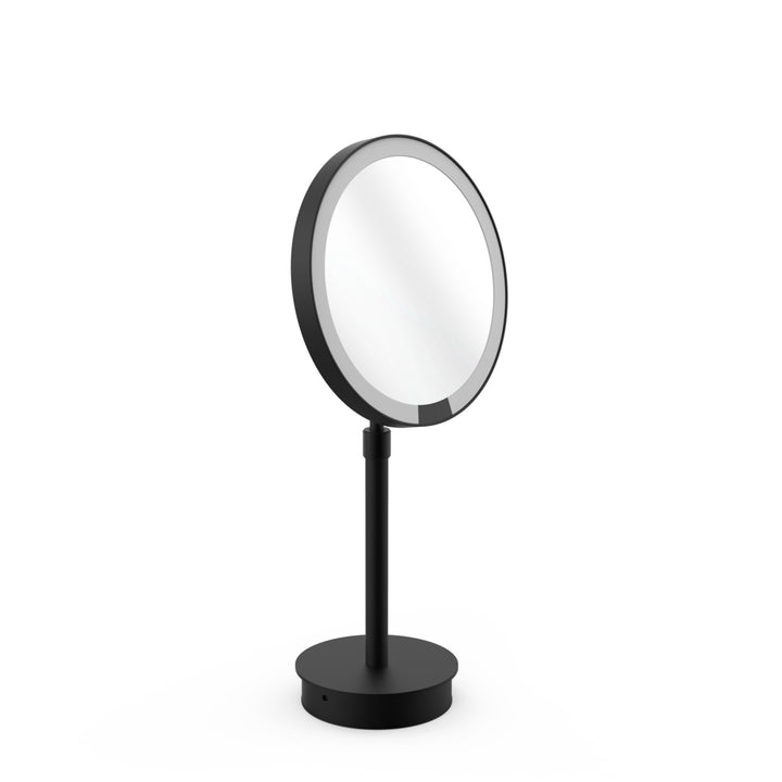decor walther | BASIC series | illuminated table mirror | matte black 5x magnification