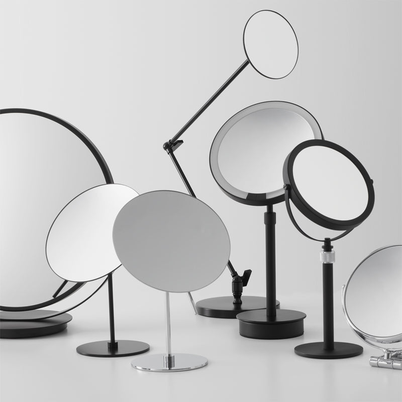 decor walther | BASIC series | illuminated table mirror | matte black