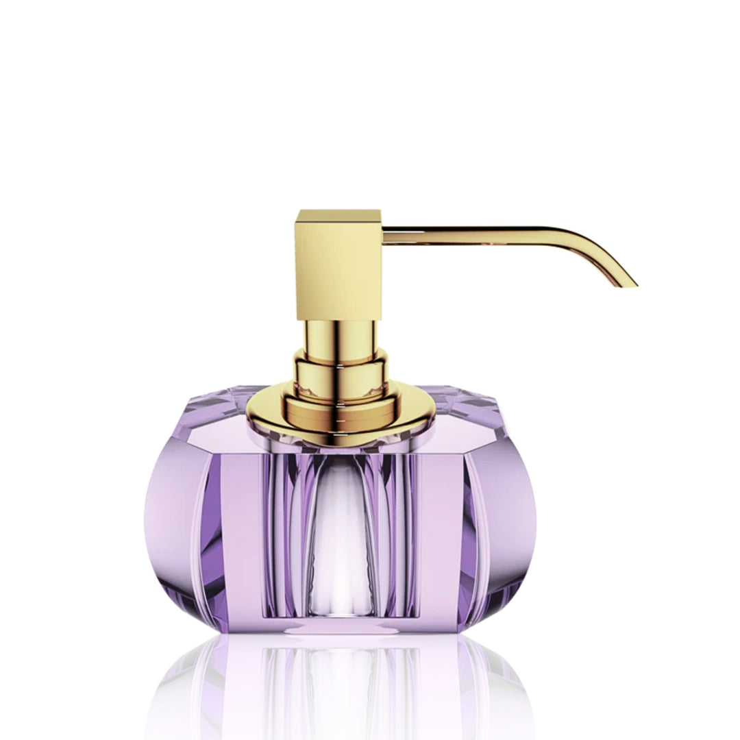 decor walther | KRISTALL collection | soap dispenser | violet + gold 24 carat