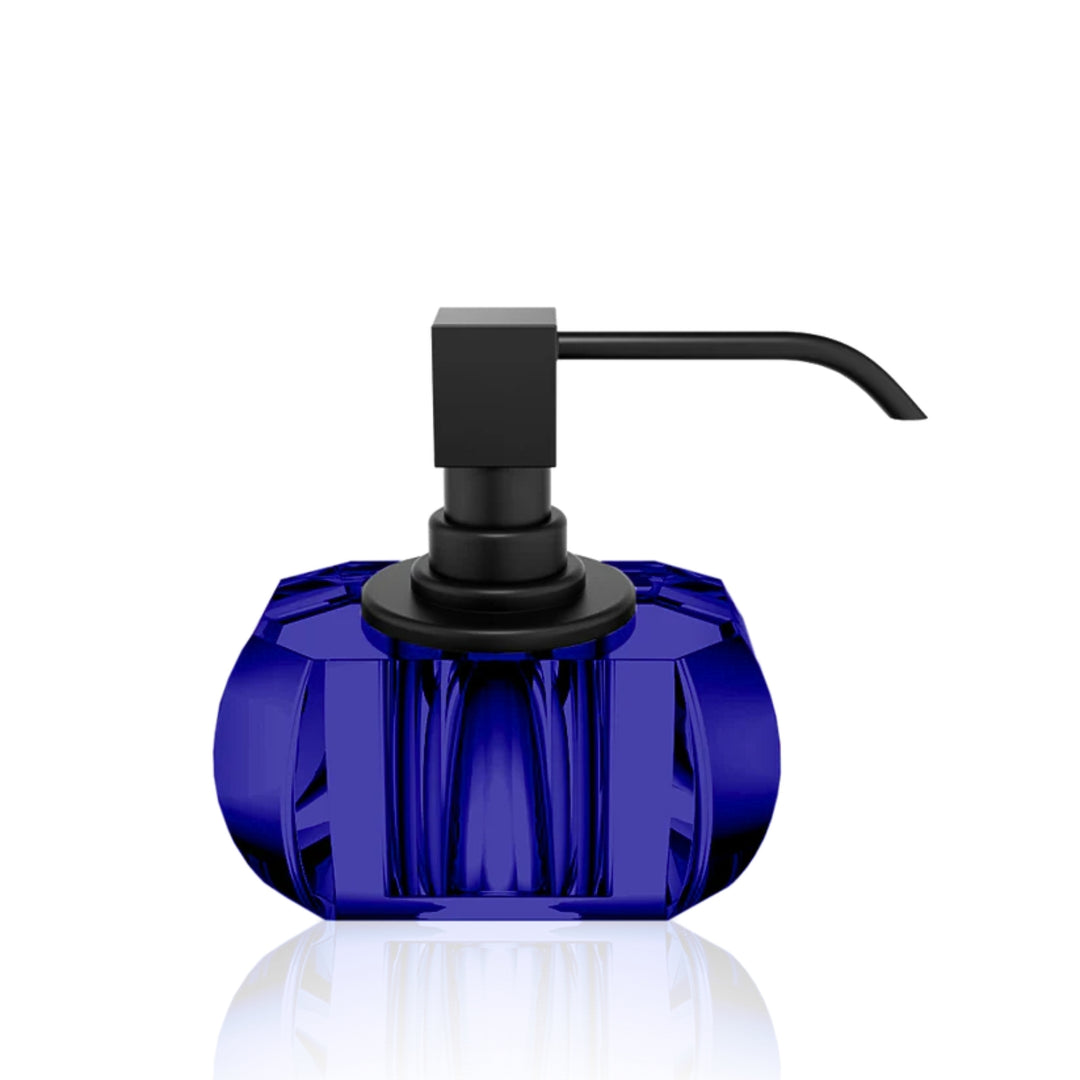 decor walther | KRISTALL collection | soap dispenser | capri blue + black matt