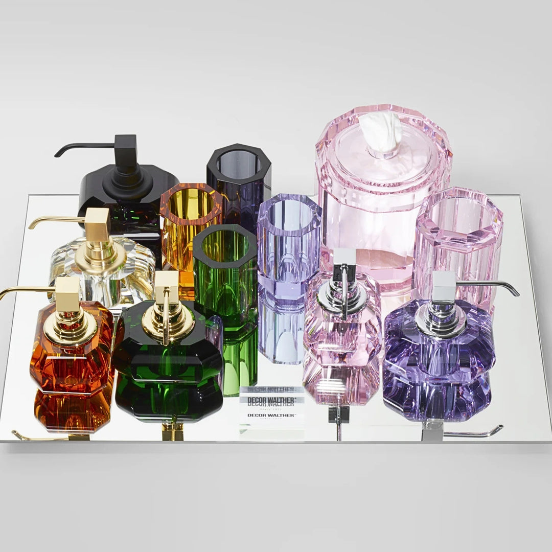 decor walther | KRISTALL collection | soap dispenser | rich burgundy + polished chrome