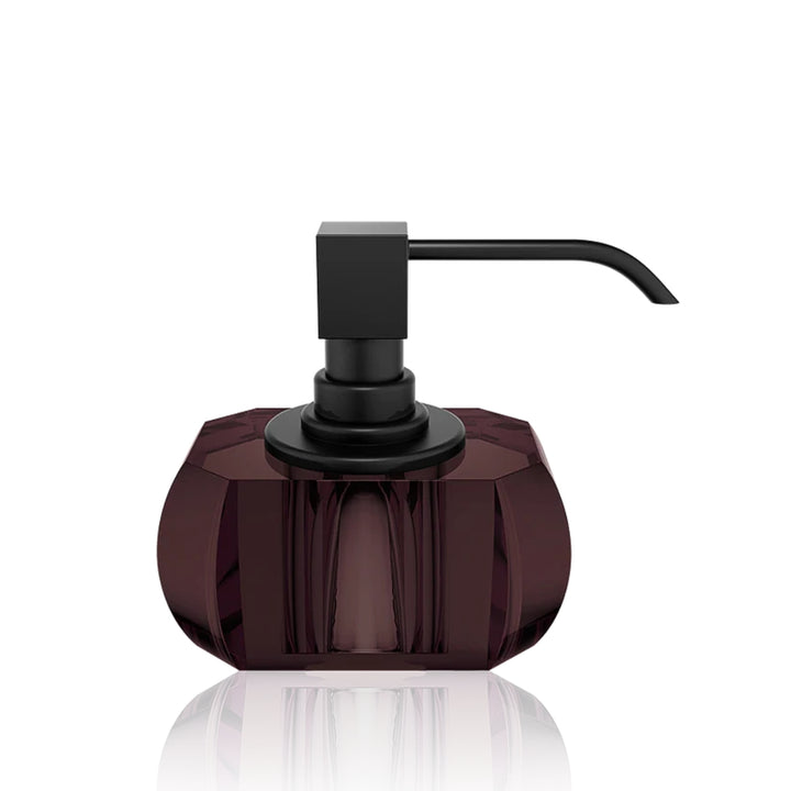 decor walther | KRISTALL collection | soap dispenser | rich burgundy + matt black