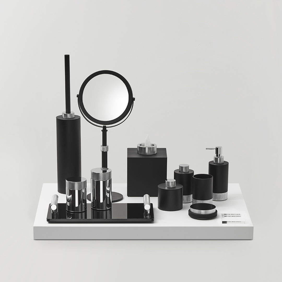 decor walther | CLUB series | toilet brush set | matte black + chrome