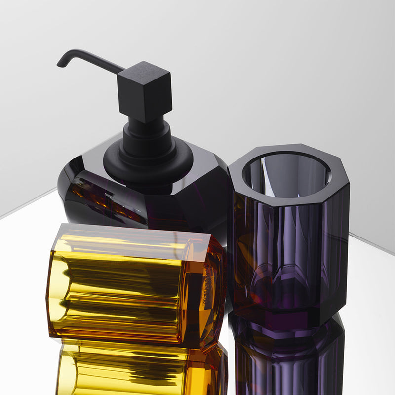 decor walther | KRISTALL series | soap dispenser | anthracite + black