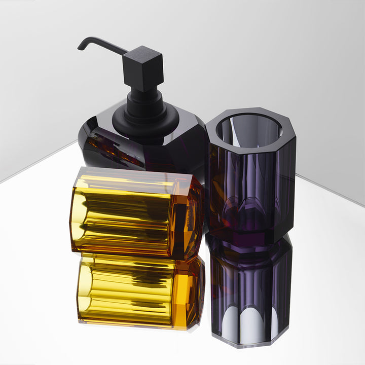 decor walther | KRISTALL series | soap dispenser | anthracite + black