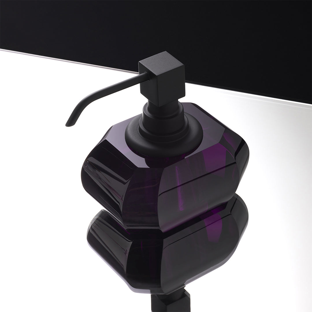 decor walther | KRISTALL series | soap dispenser | anthracite + black