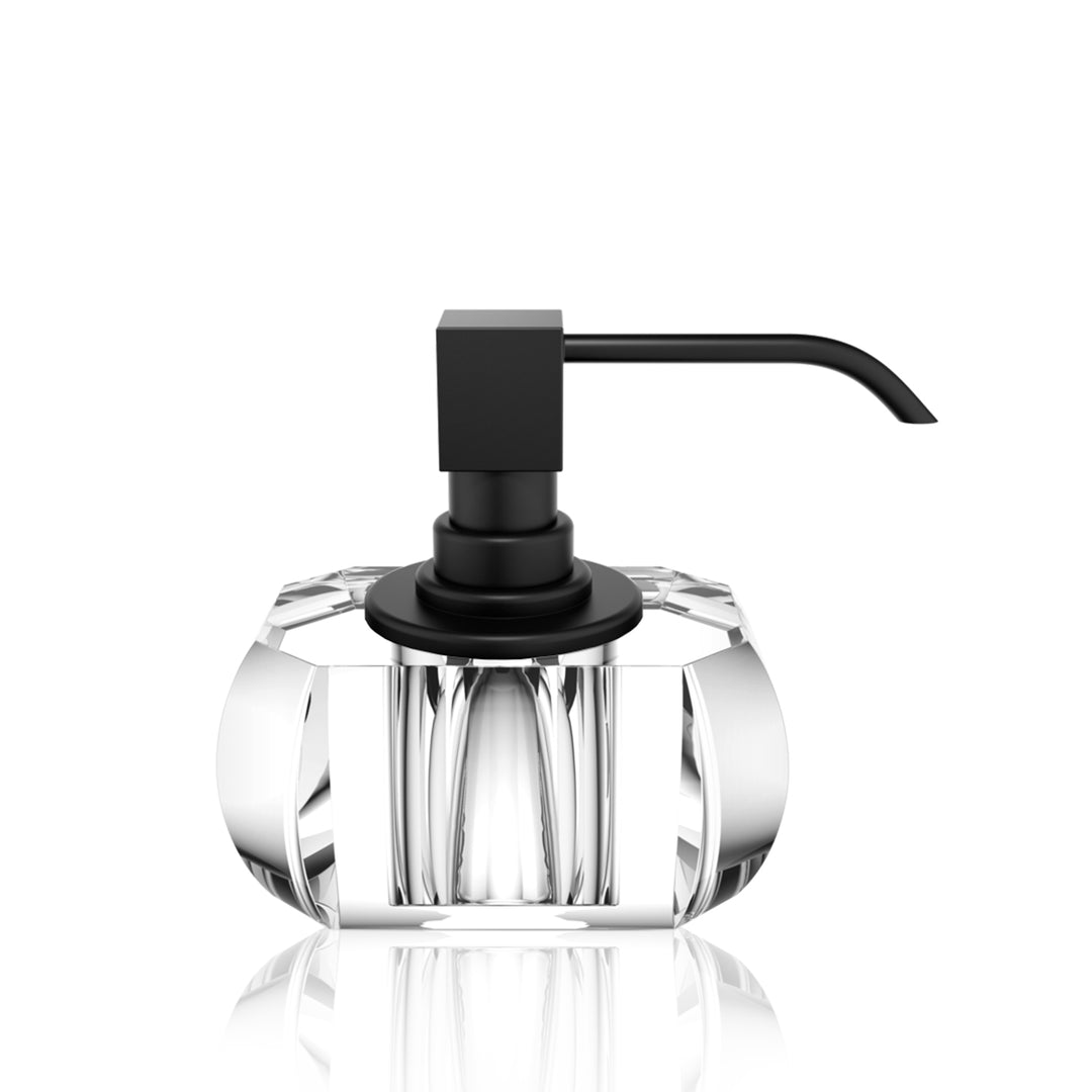 decor walther | KRISTALL series | soap dispenser polished | clear + black