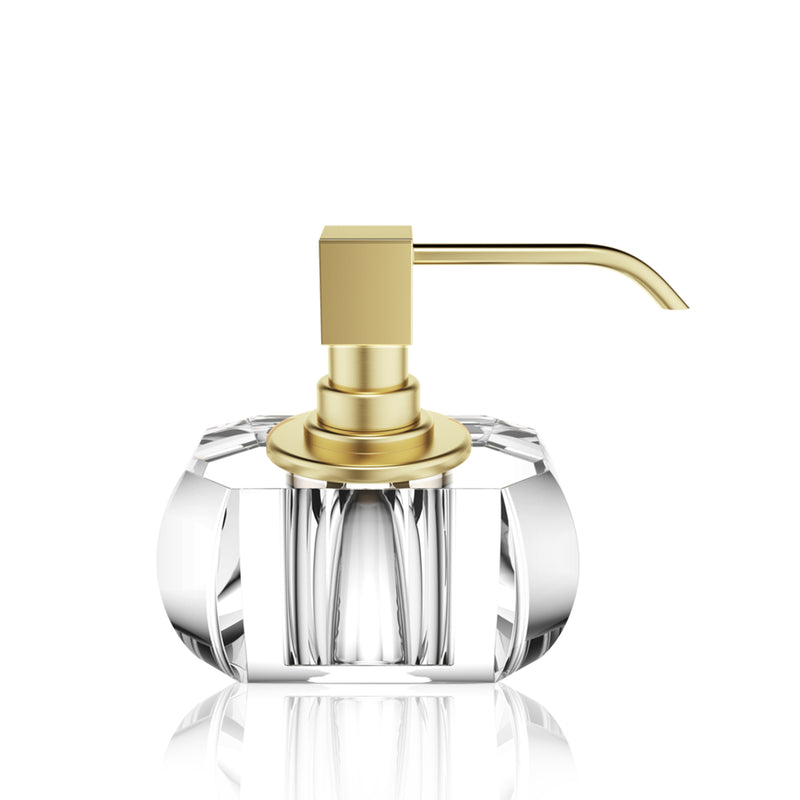 decor walther | KRISTALL series | soap dispenser | clear + gold (24 carat)