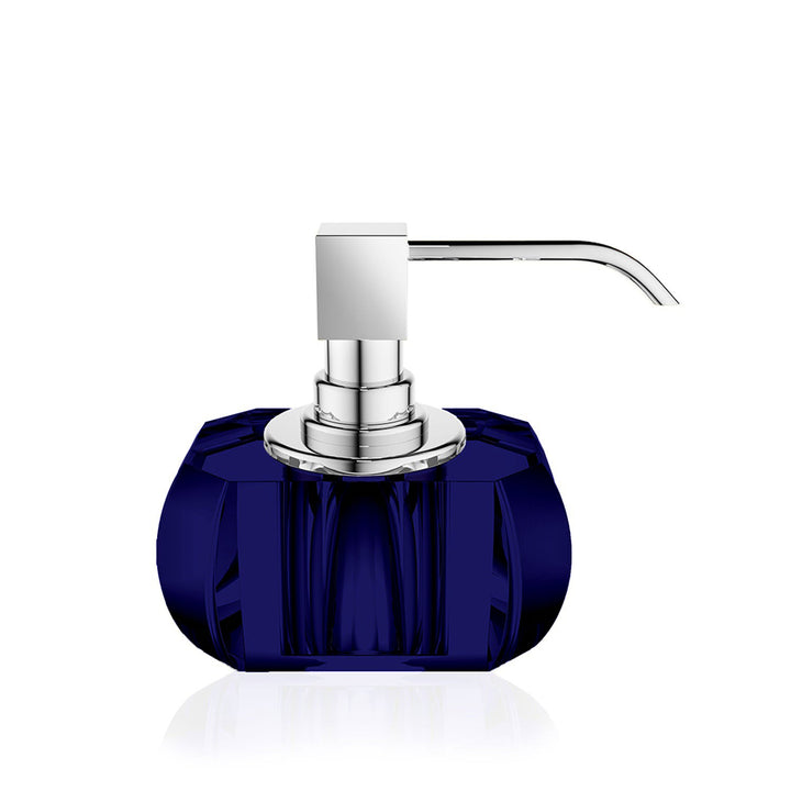 decor walther | KRISTALL series | soap dispenser polished | capri blue + chrome