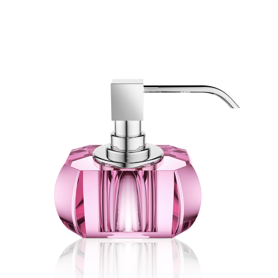 decor walther | KRISTALL series | soap dispenser polished | pink + chrome