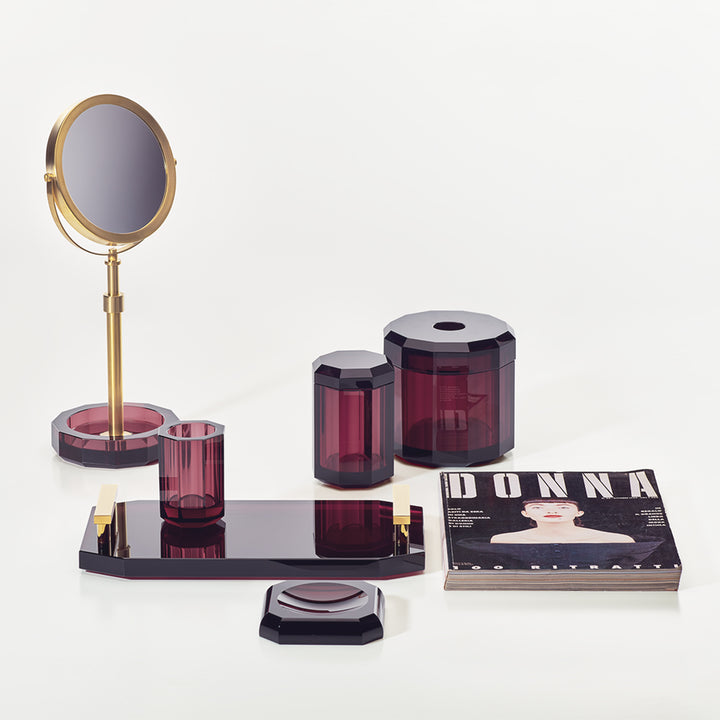 decor walther | KRISTALL series | crystal tumbler | rich burgundy