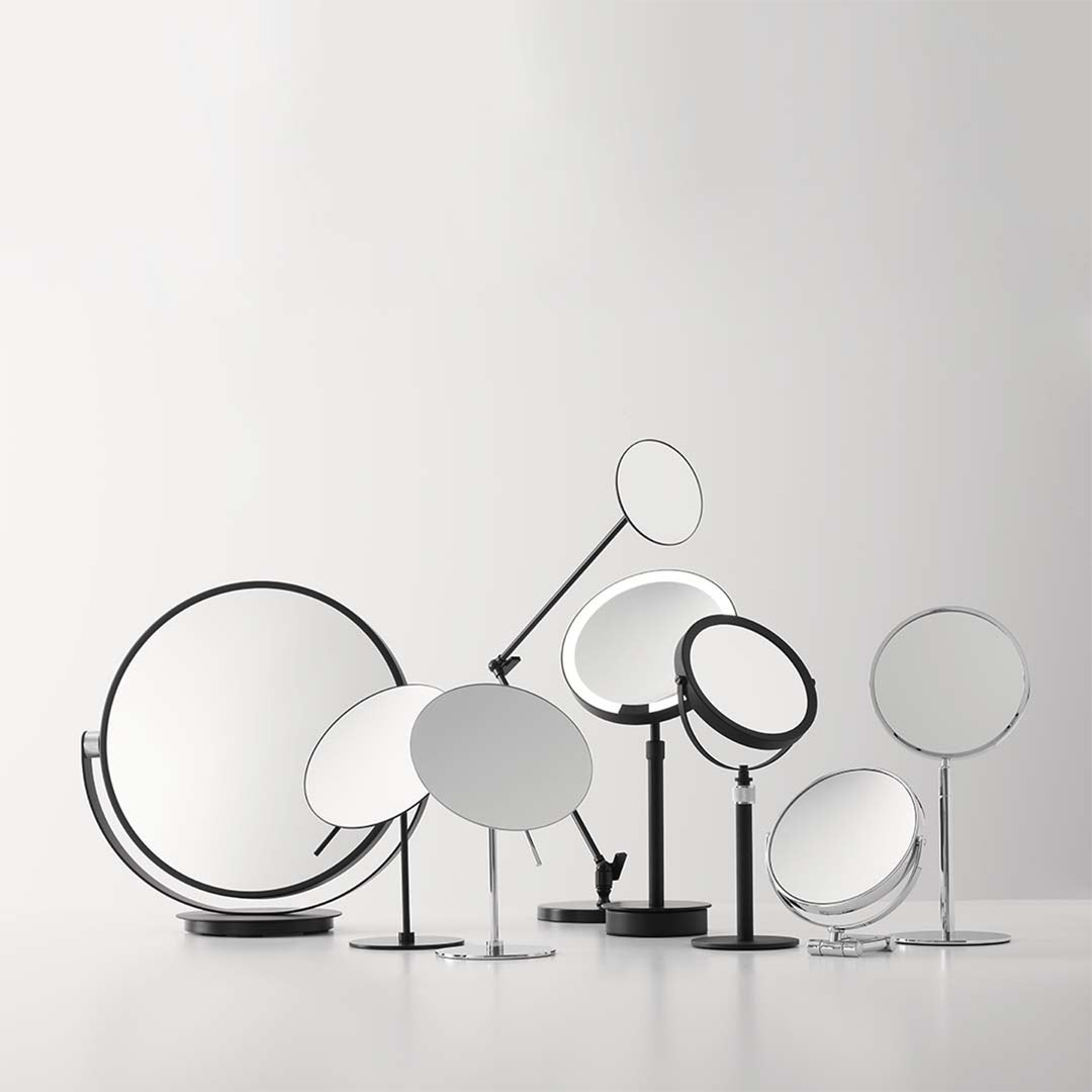 decor walther | BASIC series | cosmetic mirror with swivel | matte black