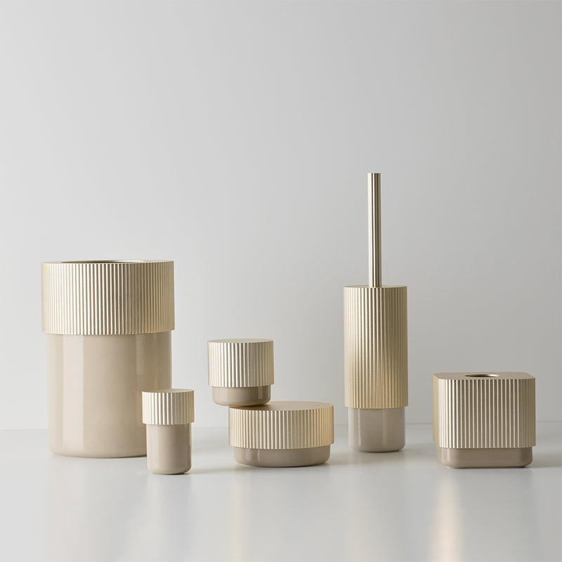 decor walther | OF.LINE series | waste bin | champagne + shell