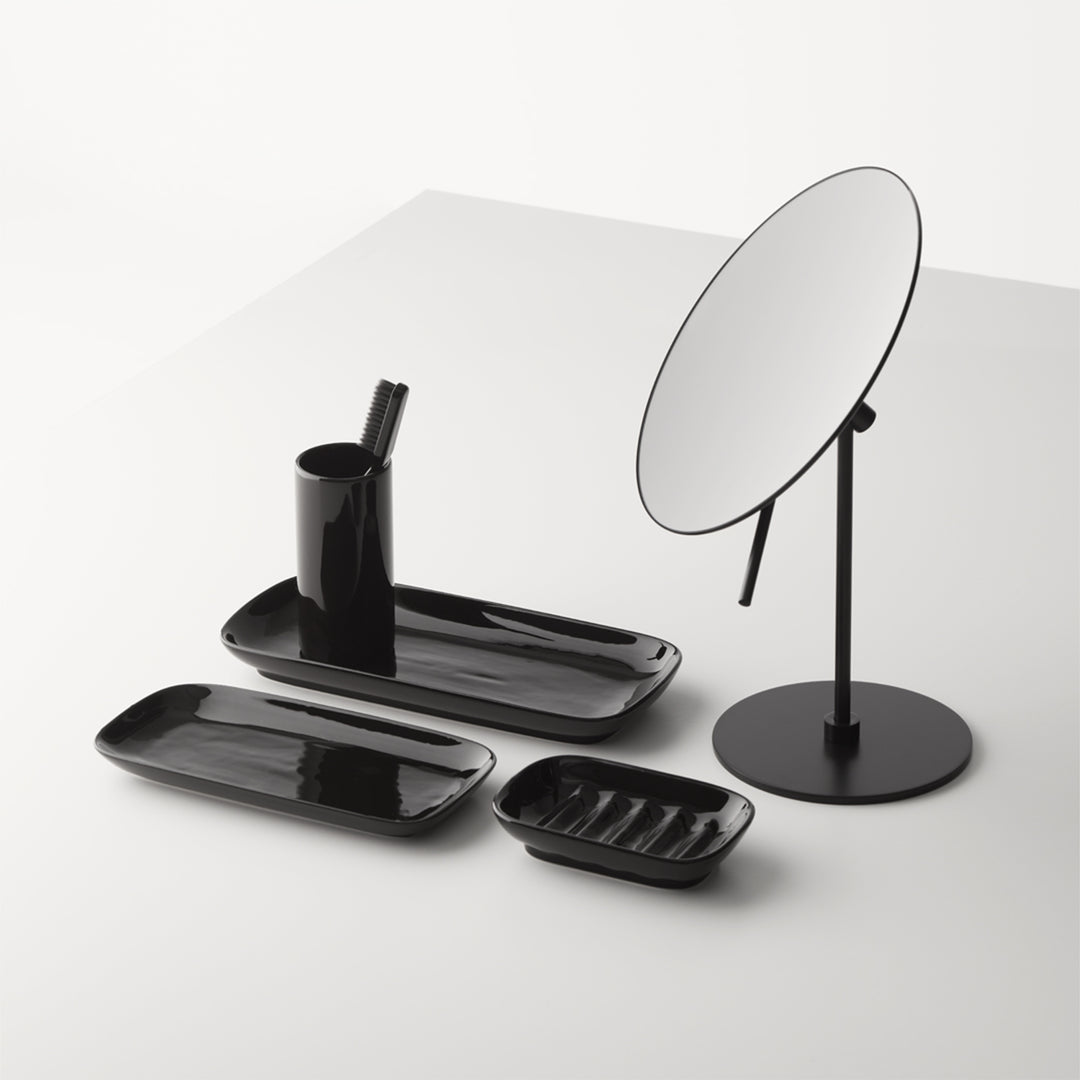 decor walther | BASIC series | cosmetic mirror with swivel | matte black