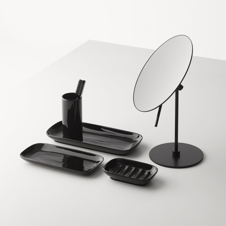 decor walther | BASIC series | cosmetic mirror with swivel | matte black