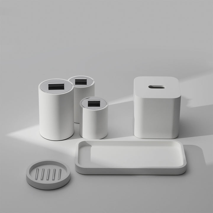 decor walther | STONE series | multi purpose box with lid | white large