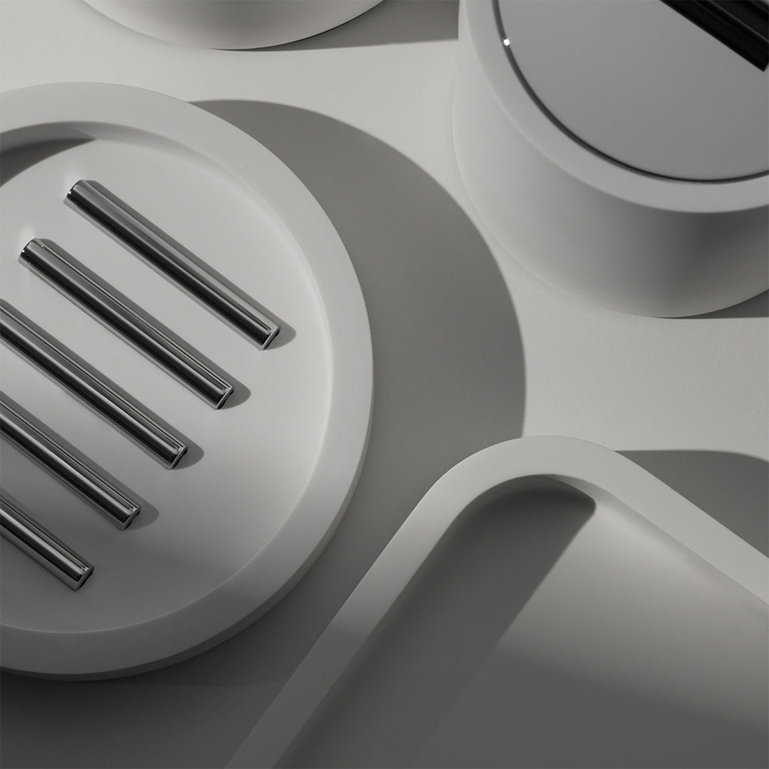 decor walther | STONE series | tab tray | matte white