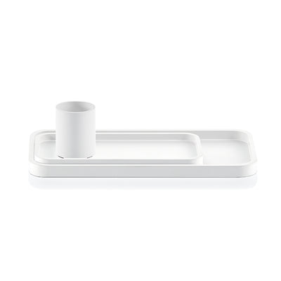 decor walther | STONE series | tumbler + toothbrush holder | white