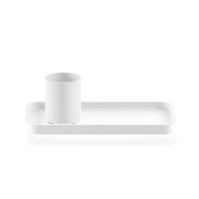 decor walther | STONE series | tumbler + toothbrush holder | white